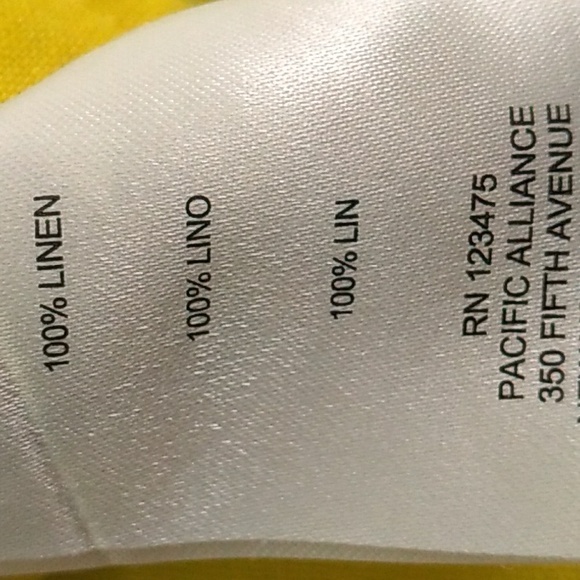 *SOLD* ELLEN TRACEY Women's 100% Linen Pants Lemon Lime Color- Size M - Picture 12 of 12